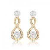 Designer Earrings with Certified Diamonds in 18k Gold - ERM10104W